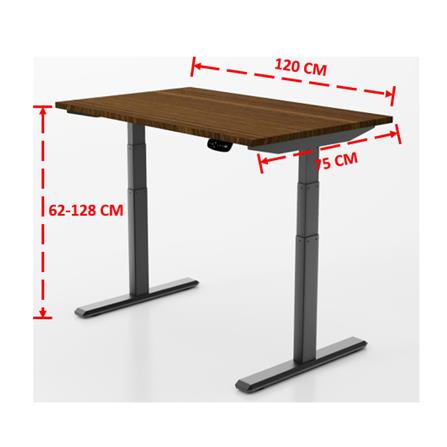 โต๊ะปรับระดับไฟฟ้า WORKSCAPE WDH-00009 120 ซม. สีโมดิโอ๊ค/ดำ_3