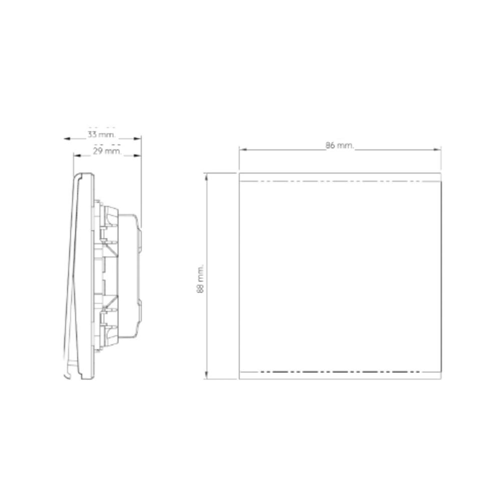 ชุดสวิตซ์ 3 ทาง 1 ช่อง SAHN D013-WHM สีขาวด้าน