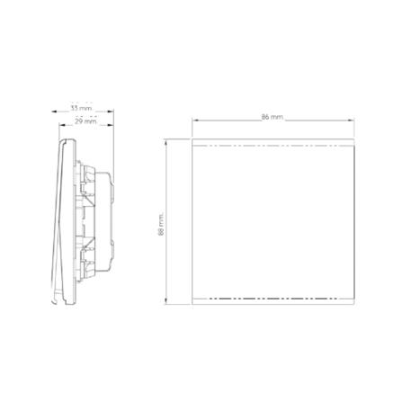 ชุดสวิตซ์ 3 ทาง 1 ช่อง SAHN D013-WHM สีขาวด้าน_3