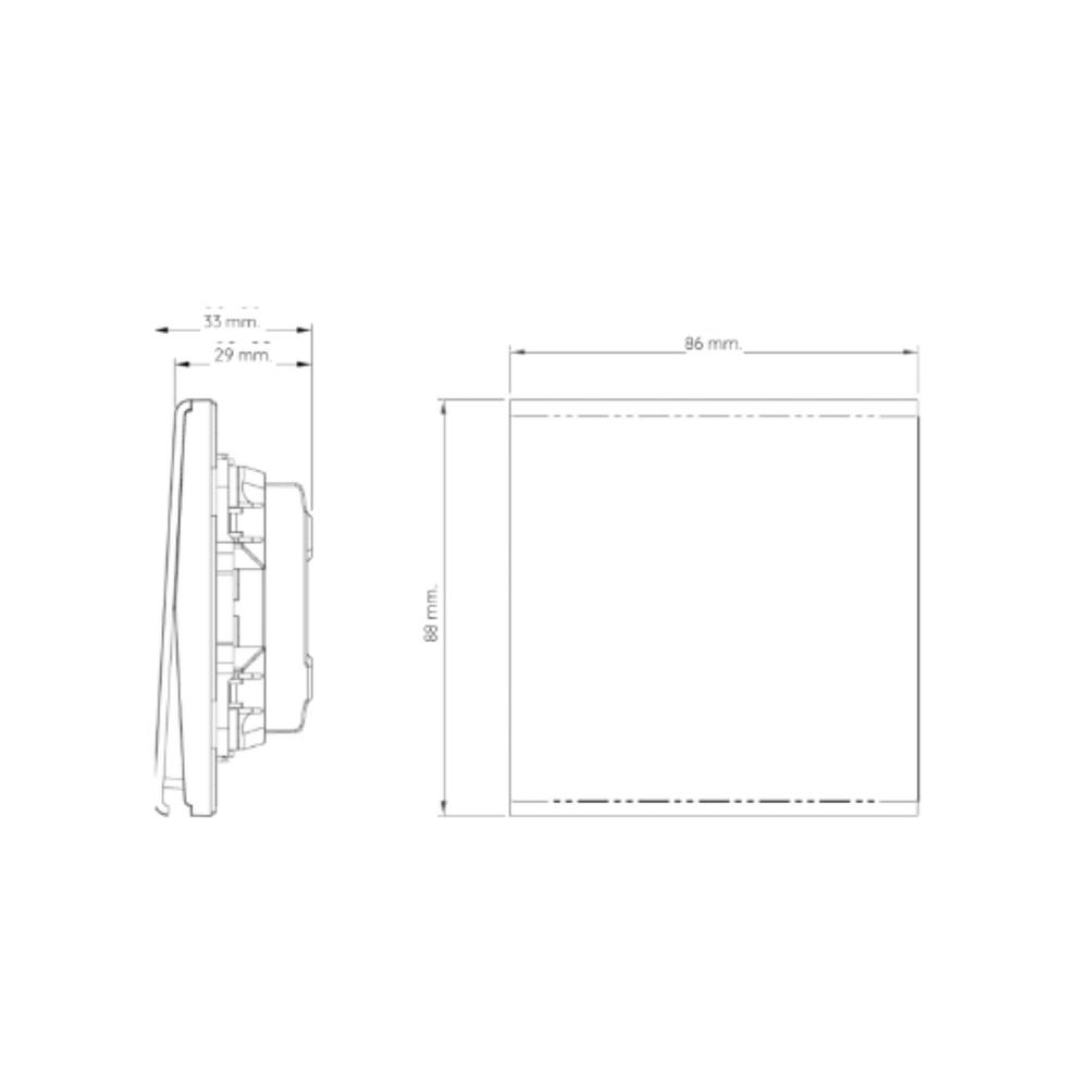 ชุดสวิตซ์ 2 ทาง 1 ช่อง SAHN D012-WHM สีขาวด้าน