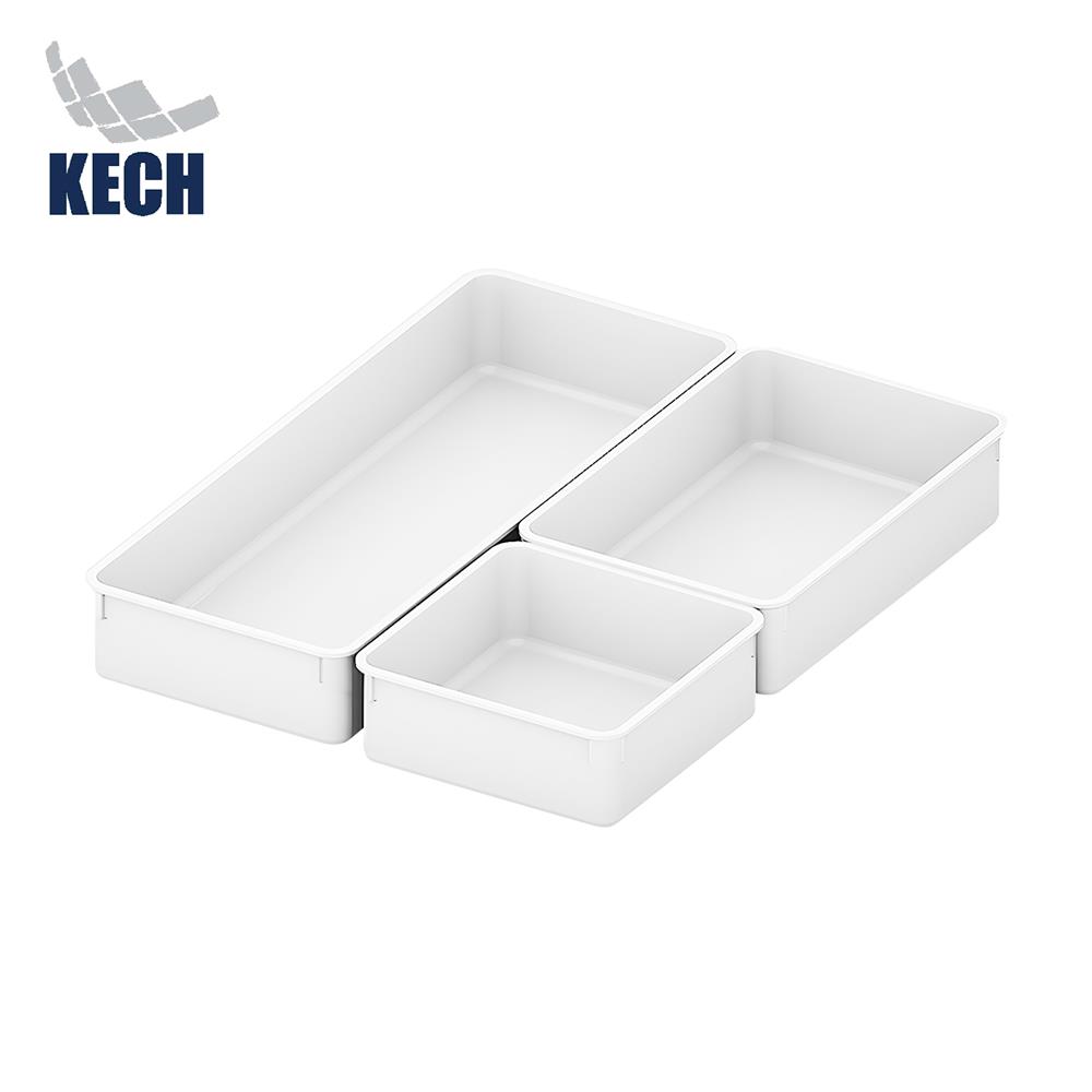ถาดเก็บของในลิ้นชัก KECH OMO SET3 3 ชิ้น สีขาว