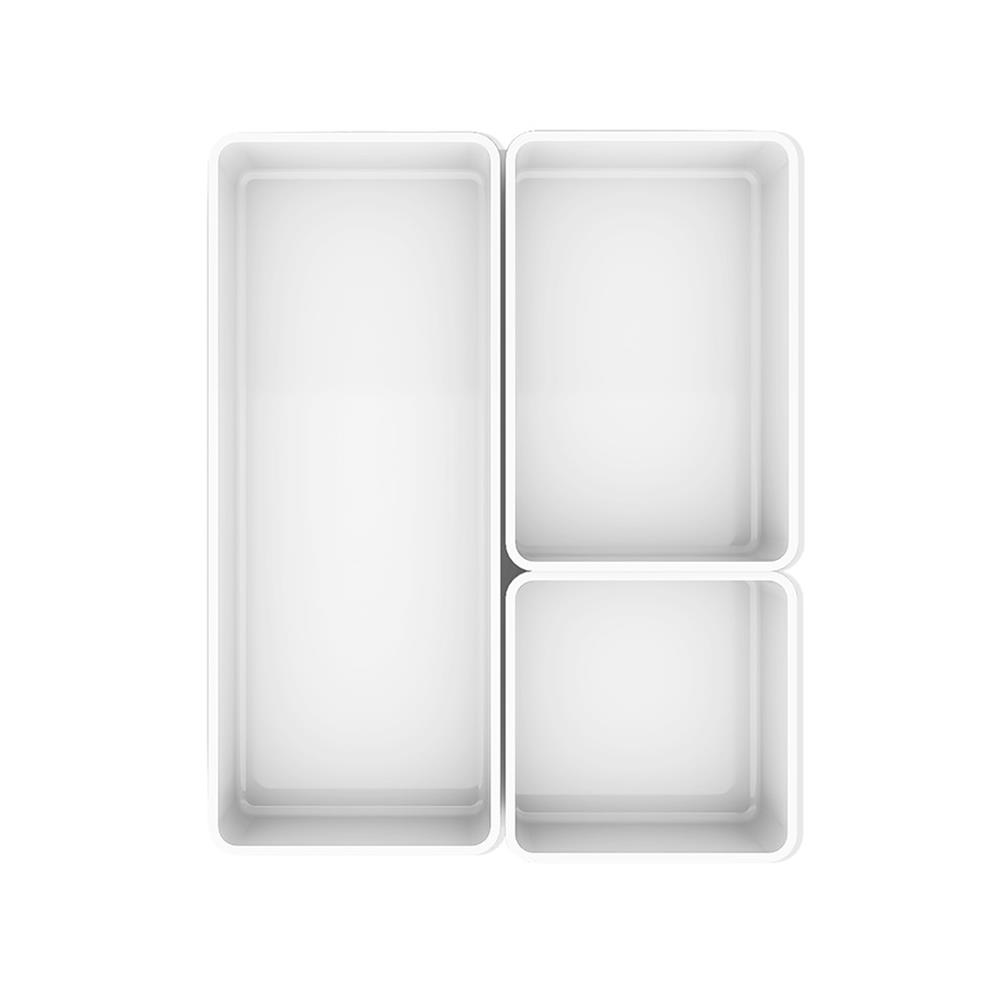 ถาดเก็บของในลิ้นชัก KECH OMO SET3 3 ชิ้น สีขาว