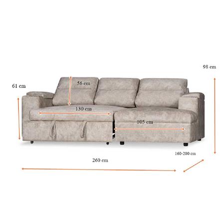 โซฟาเบด AS FURNITURE BICHONG LCCRU36 สีครีม_8