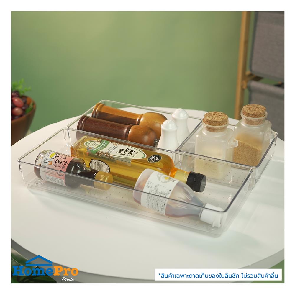 ถาดเก็บของในลิ้นชัก KECH WINK SET3 3 ชิ้น สีใส