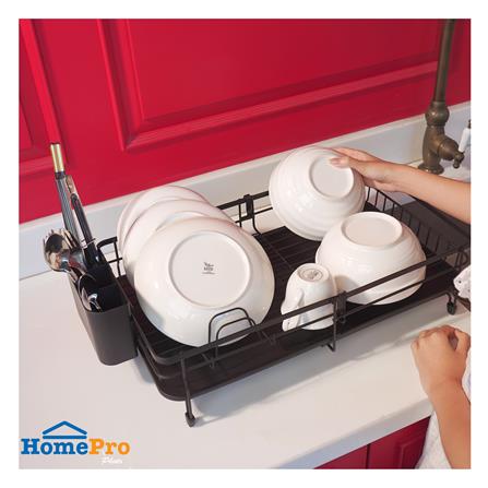 ชั้นคว่ำจานเหล็กพ่นสีดำ ปรับขนาดได้ KECH BLACKY_6