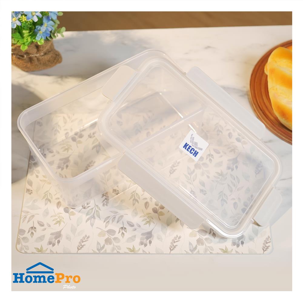 กล่องอาหารเหลี่ยม 4.5 ลิตร KECH NEXT 2852 สีครีม
