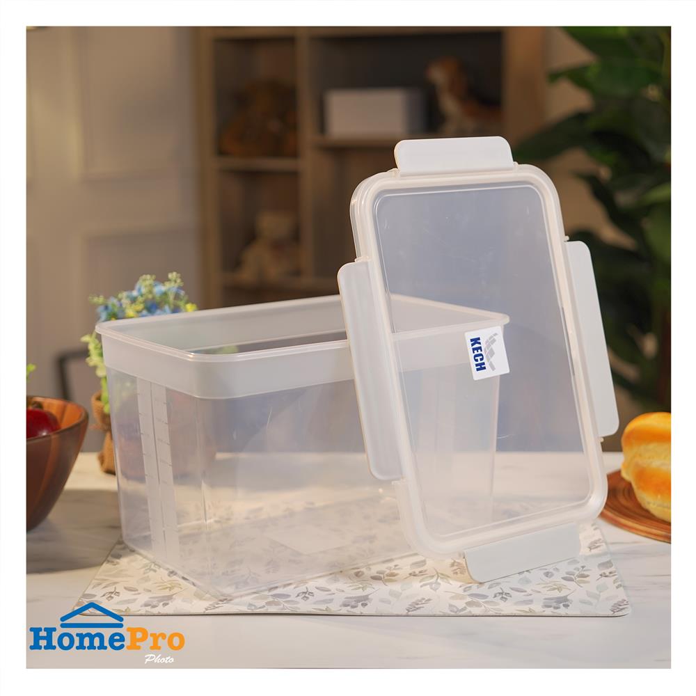 กล่องอาหารเหลี่ยม 10.5 ลิตร KECH NEXT 2828 สีครีม