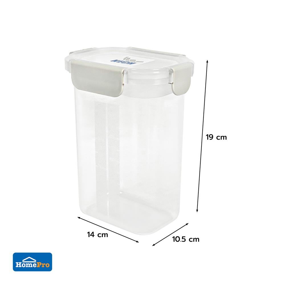 กล่องอาหารเหลี่ยม 1.35 ลิตร KECH NEXT 2844 สีครีม