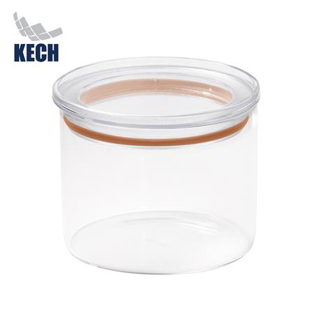 ขวดโหลแก้วฝาดึง KECH CANDY 0.45 ลิตร สีน้ำตาล_0