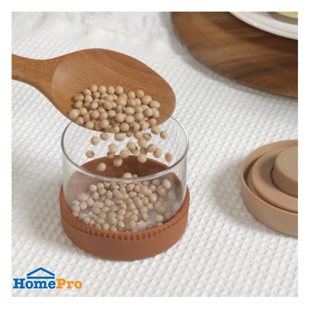 ขวดโหลแก้วฝาดึง KECH SPACE 0.45 ลิตร สีน้ำตาล