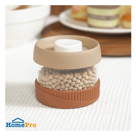 ขวดโหลแก้วฝาดึง KECH SPACE 0.45 ลิตร สีน้ำตาล_4