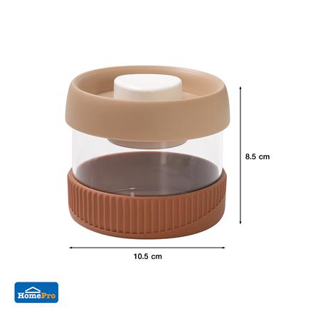 ขวดโหลแก้วฝาดึง KECH SPACE 0.45 ลิตร สีน้ำตาล_6