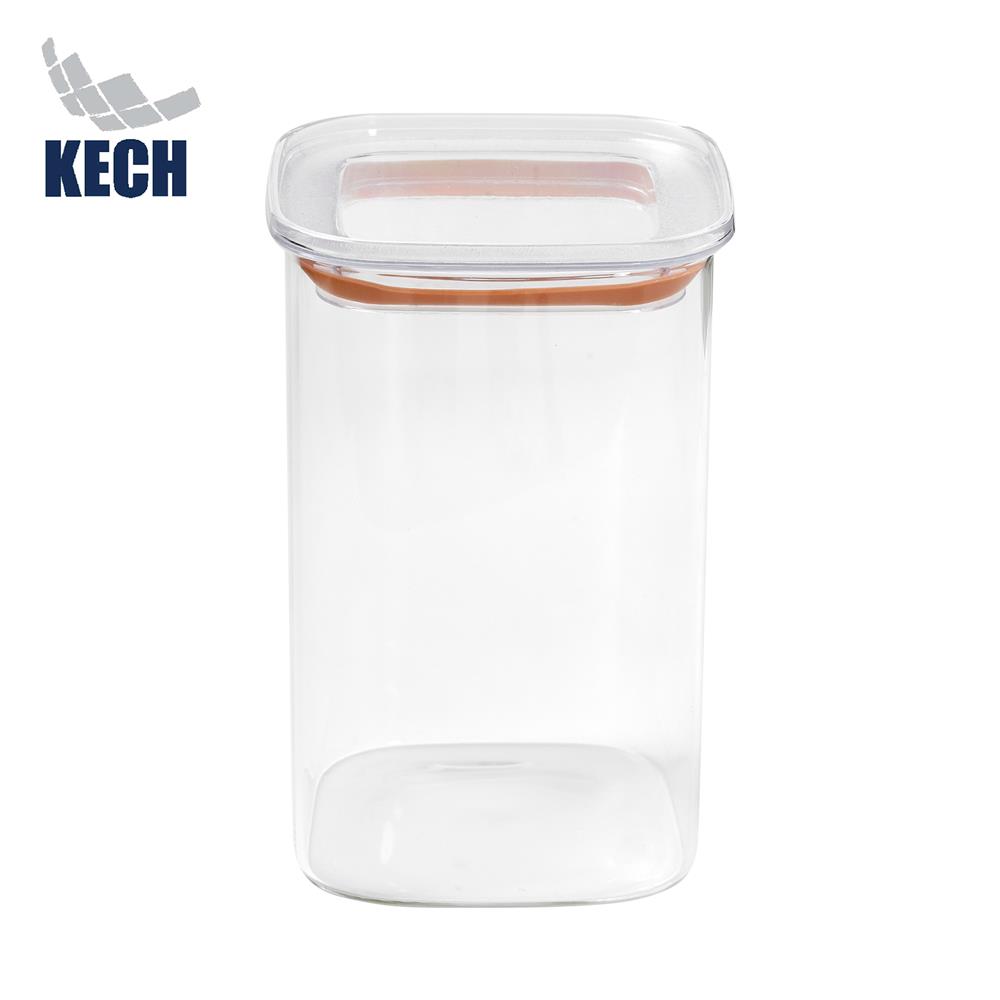 ขวดโหลแก้วฝาดึง KECH DICE 1 ลิตร สีน้ำตาล_1