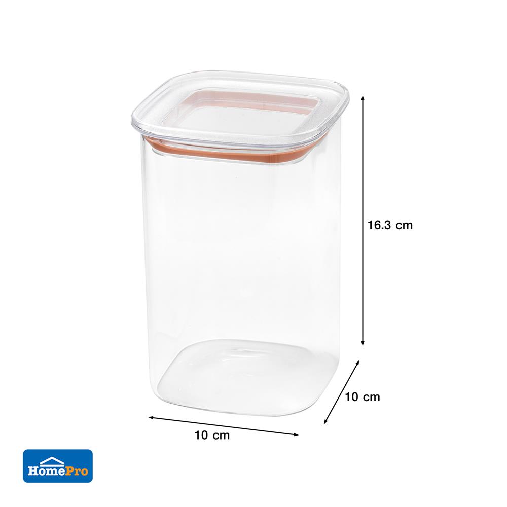 ขวดโหลแก้วฝาดึง KECH DICE 1 ลิตร สีน้ำตาล