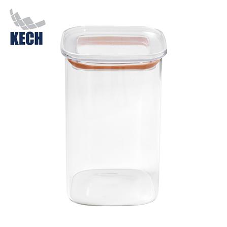 ขวดโหลแก้วฝาดึง KECH DICE 1 ลิตร สีน้ำตาล_0