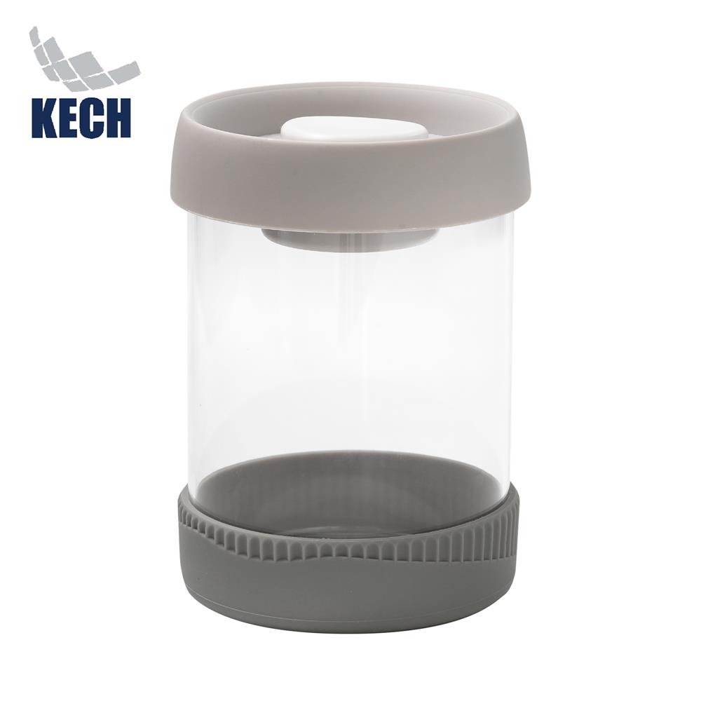 ขวดโหลแก้วฝาดึง KECH SPACE 0.8 ลิตร สีเทา_1