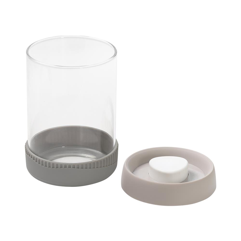 ขวดโหลแก้วฝาดึง KECH SPACE 0.8 ลิตร สีเทา