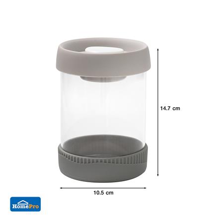 ขวดโหลแก้วฝาดึง KECH SPACE 0.8 ลิตร สีเทา_5