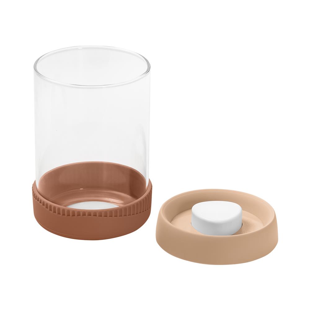 ขวดโหลแก้วฝาดึง KECH SPACE 0.8 ลิตร สีน้ำตาล