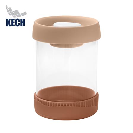 ขวดโหลแก้วฝาดึง KECH SPACE 0.8 ลิตร สีน้ำตาล_0