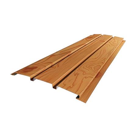 ผนังเมทัลชีท 3 ลอน MERCURY 33.5X200X0.35 ซม. สีไม้สน 6 แผ่น_0