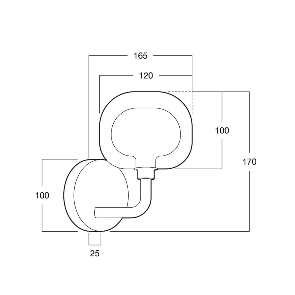 ไฟกิ่งภายใน L&E 01-03085 สีใส/ดำ 1 หัว