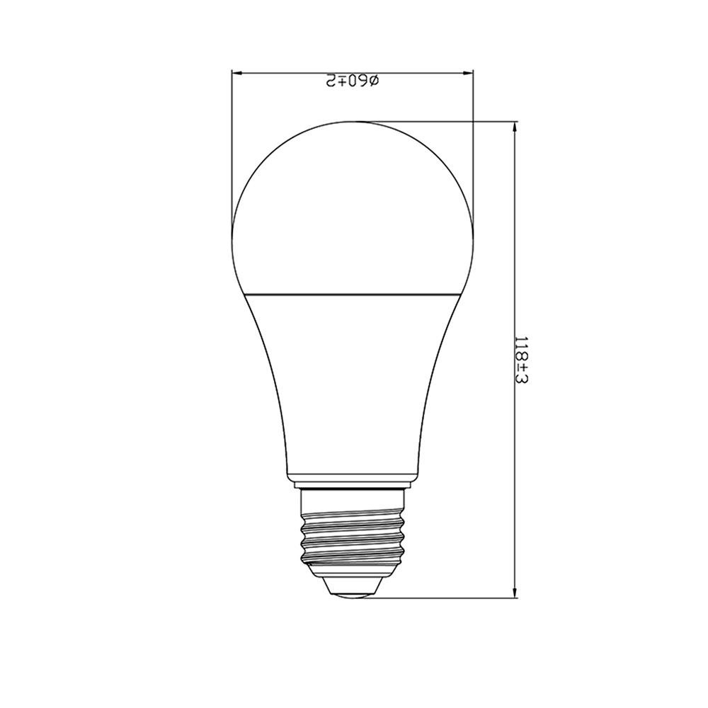 หลอด LED SHINING A60 14 วัตต์ DAYLIGHT E27