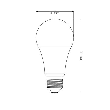 หลอด LED SHINING A60 14 วัตต์ DAYLIGHT E27_6