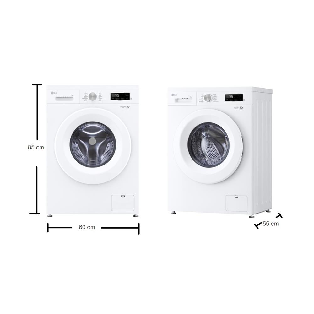 เครื่องซักผ้าฝาหน้า LG FB1209S6W 9 กก. 1200RPM อินเวอร์เตอร์ สีขาว