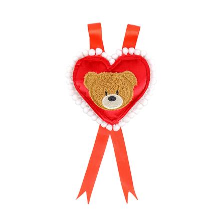 ผ้าพันคอสัตว์เลี้ยง CLAWSET HEART BIB MY LOVE ไซซ์ L สีแดง_0