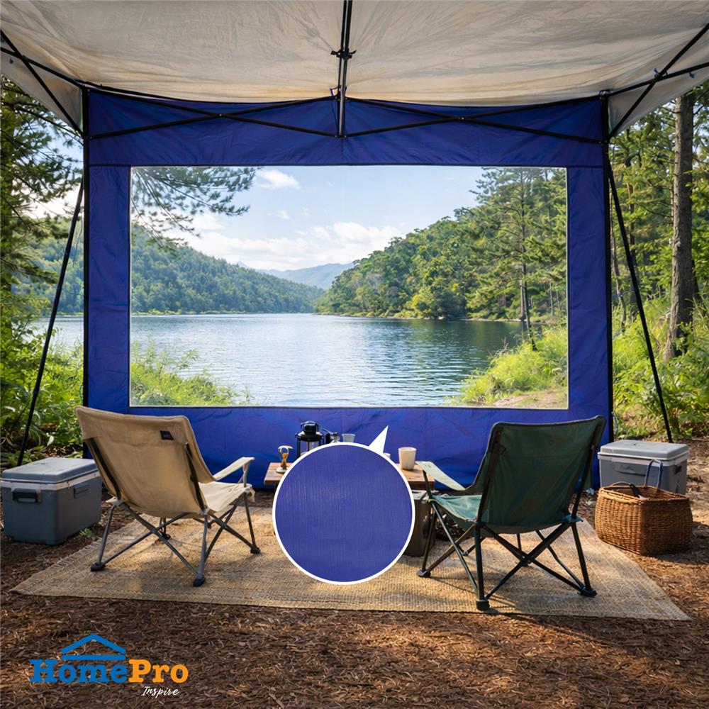 ผ้าใบใสปิดข้างเต็นท์ SPRING 290X190 ซม. สีน้ำเงิน