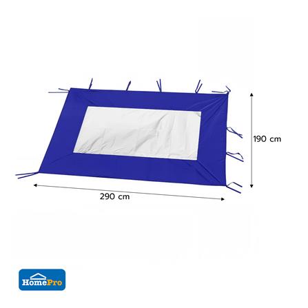 ผ้าใบใสปิดข้างเต็นท์ SPRING 290X190 ซม. สีน้ำเงิน_3