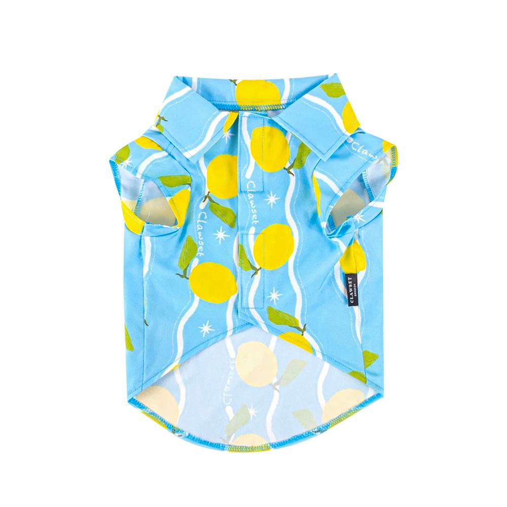 เสื้อสัตว์เลี้ยง CLAWSET SHIRT LEMON ไซซ์ 12 สีฟ้า