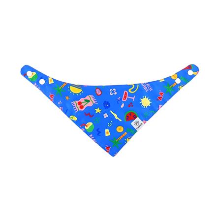 ผ้าพันคอสัตว์เลี้ยง CLAWSET SUMMER PATTERN ไซซ์ L สีน้ำเงิน_0