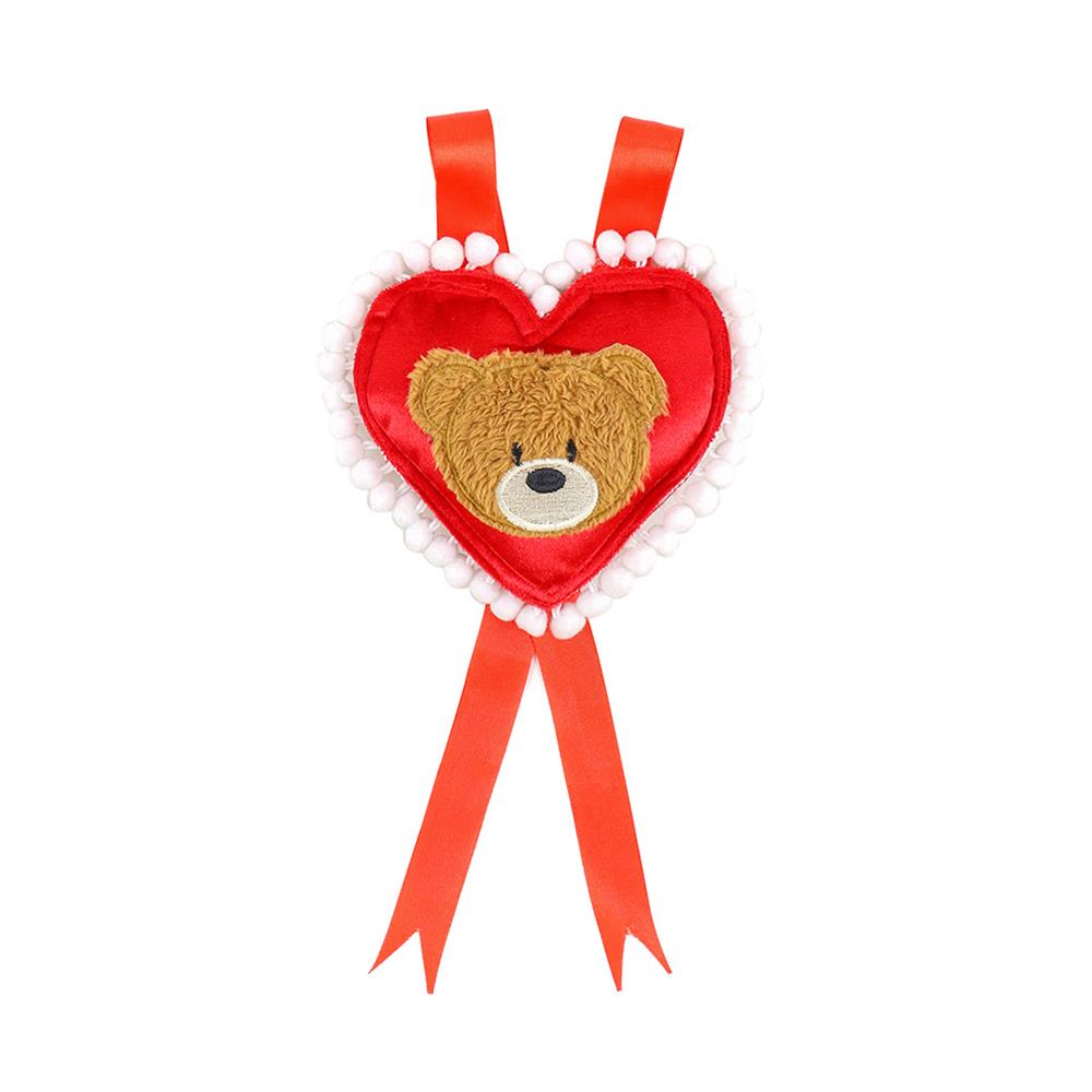 ผ้าพันคอสัตว์เลี้ยง CLAWSET HEART BIB MY LOVE ไซซ์ M สีแดง