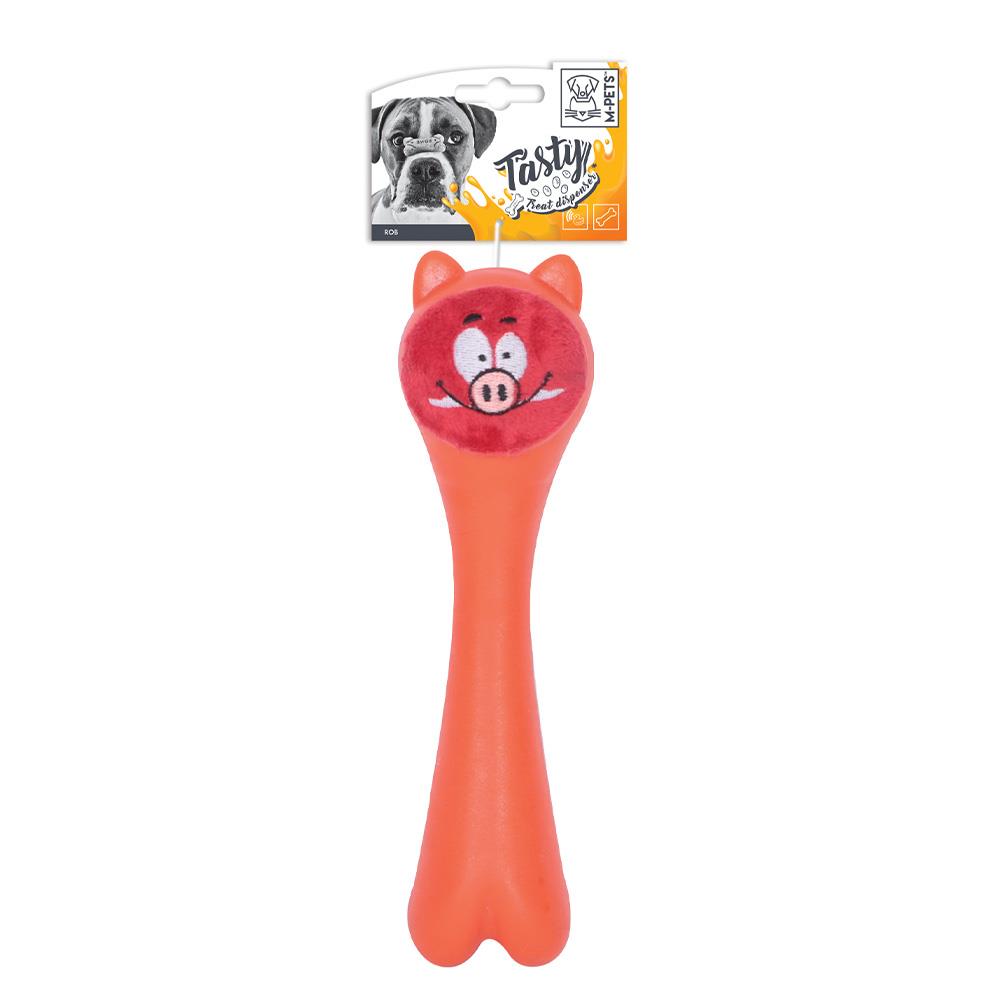 ของเล่นสุนัข M-PETS DOG ROB รูปหมู สีส้ม