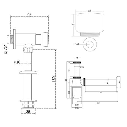 ฟลัชวาล์วโถชายท่อตรง DONMARK GL-9222_3
