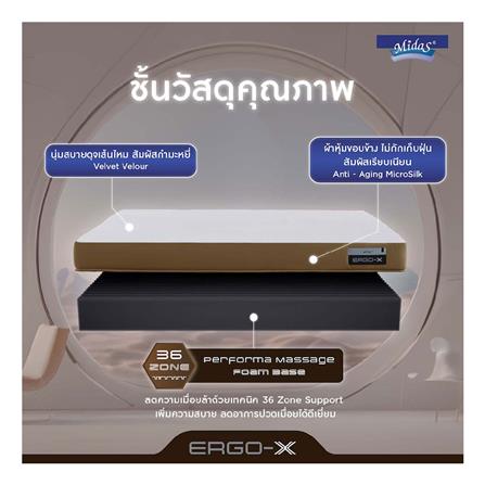 ที่นอน 5 ฟุต MIDAS ERGO-X พร้อมหมอนหนุน 2 ชิ้น_5