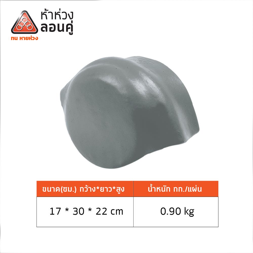 ครอบปิดจั่ว/ปิดชายตะเข้ ตราห้าห่วง 30X17X22 ซม. สีมิดไนท์เกรย์