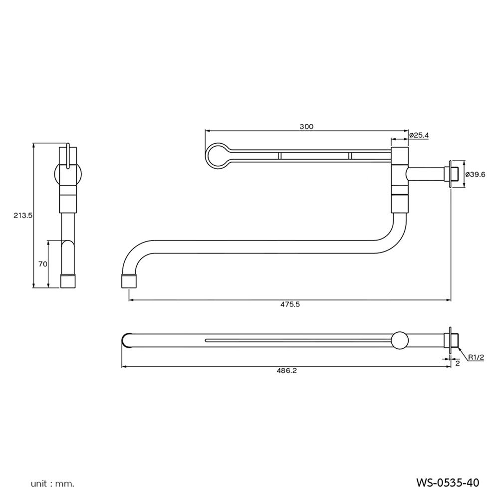 ก๊อกอ่างล้างหน้าเดียว WS WS-0535-40