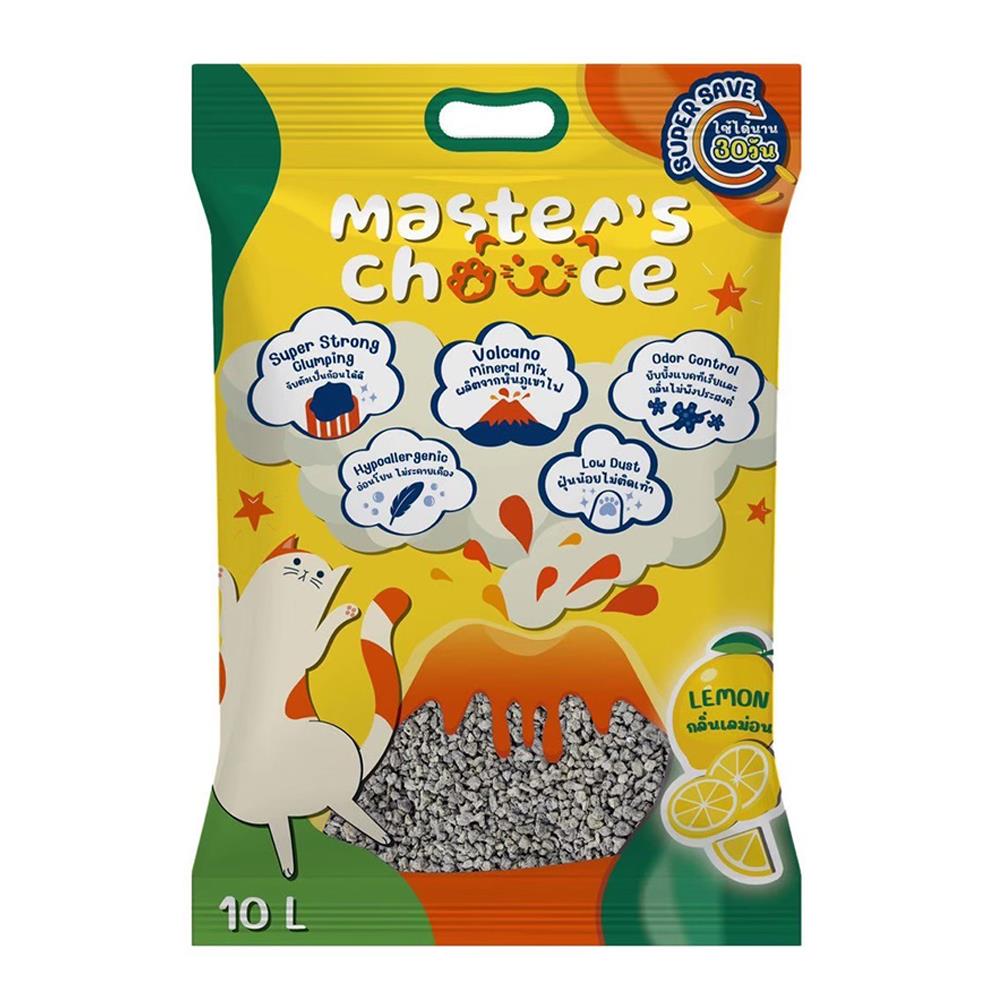 ทรายแมว MASTER'S CHOICE กลิ่นเลม่อน 10 ลิตร
