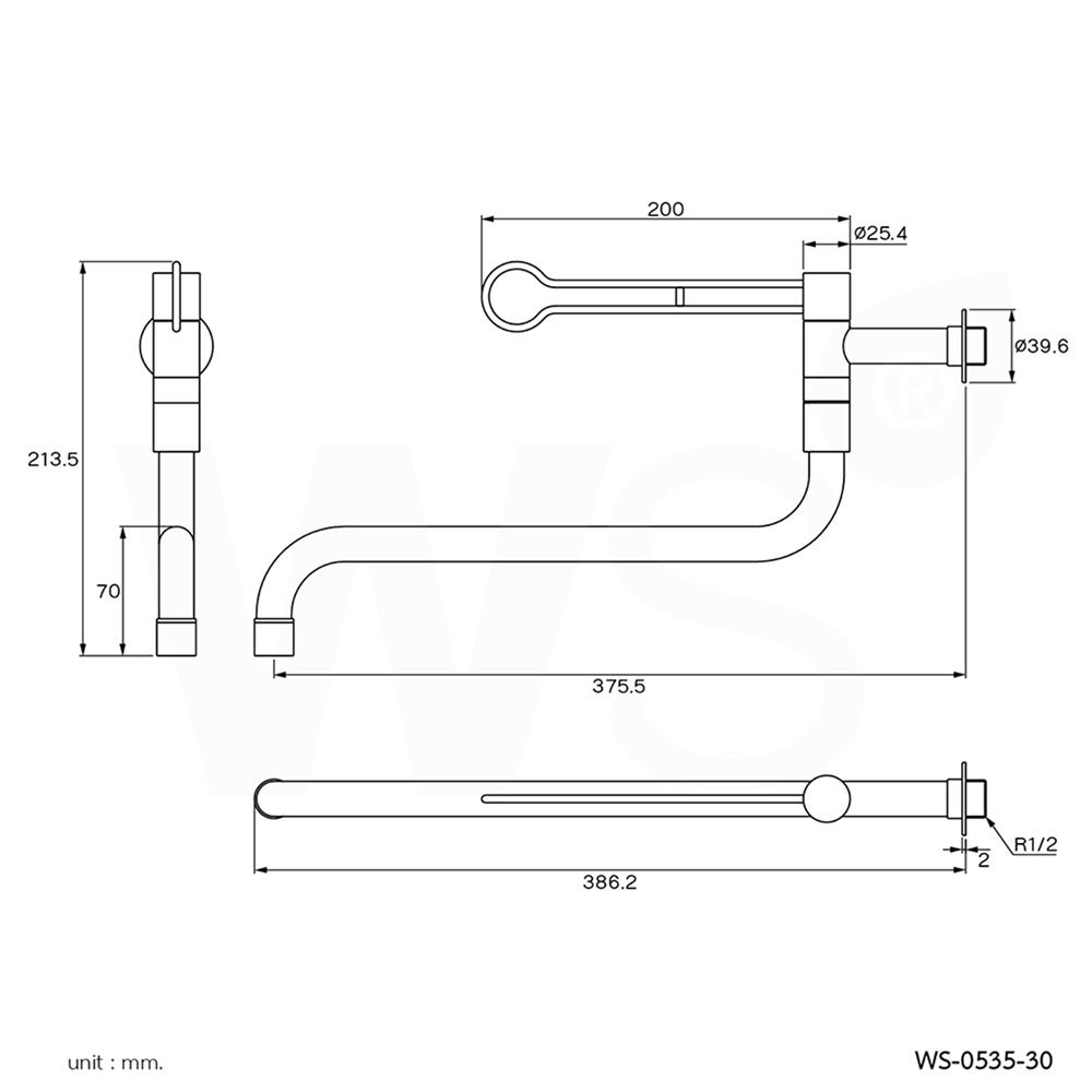 ก๊อกอ่างล้างหน้าเดียว WS WS-0535-30
