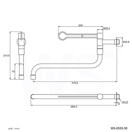 ก๊อกอ่างล้างหน้าเดียว WS WS-0535-30_2