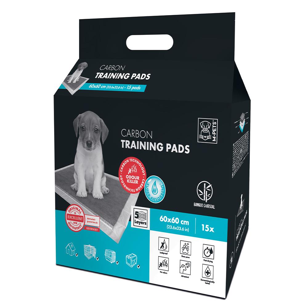 แผ่นรองฉี่สุนัข M-PETS CARBON 60x60 ซม. 15 ชิ้น