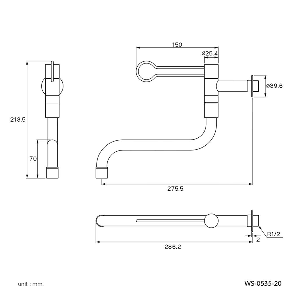 ก๊อกอ่างล้างหน้าเดียว WS WS-0535-20