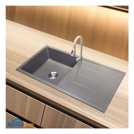 ซิงค์ฝัง 1 หลุม 1 ที่พัก AXIA METALLICA 100 สีเทา_3