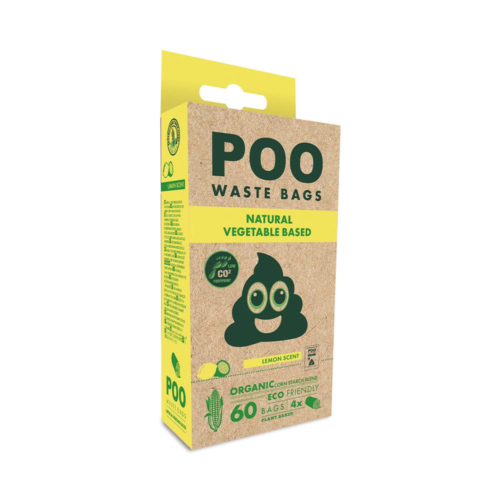 ถุงเก็บมูลสัตว์เลี้ยง M-PETS POO WASTE BAGS กลิ่นเลม่อน 60 ชิ้น