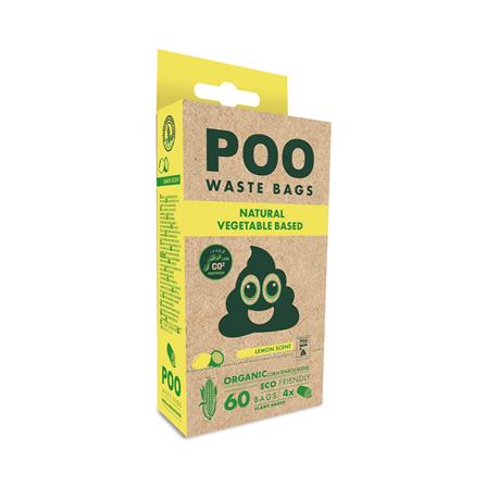 ถุงเก็บมูลสัตว์เลี้ยง M-PETS POO WASTE BAGS กลิ่นเลม่อน 60 ชิ้น_0