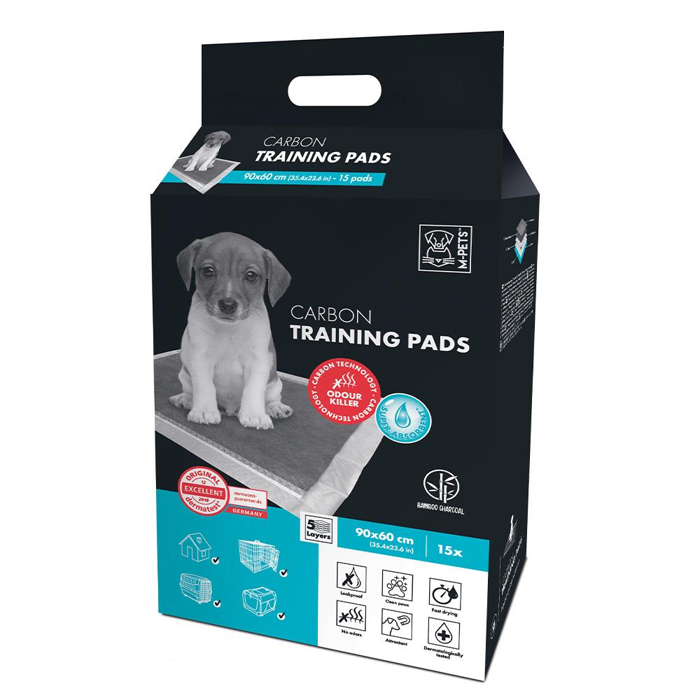 แผ่นรองฉี่สุนัข M-PETS CARBON PADS 90X60 ซม. 15 ชิ้น