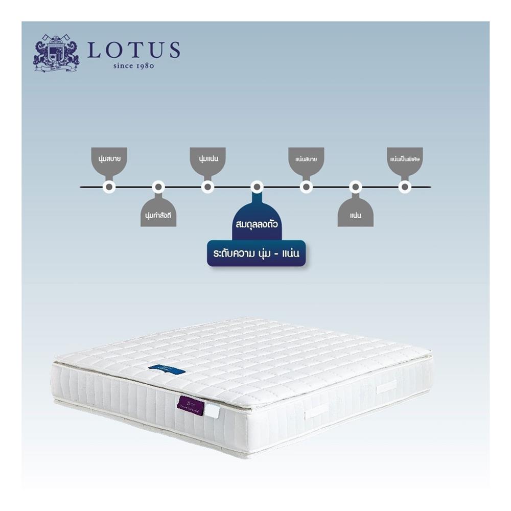 ที่นอน 5 ฟุต LOTUS CHARTO พร้อมหมอนหนุน 2 ชิ้น